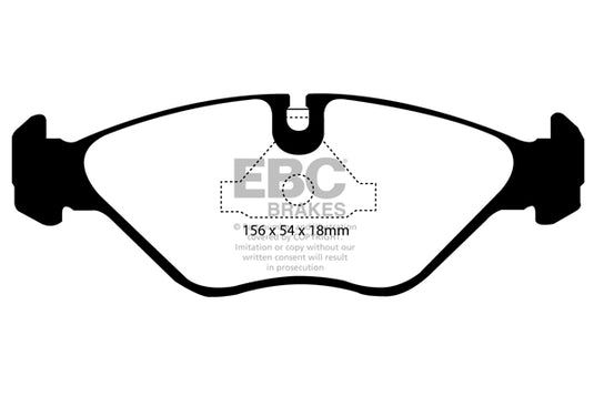 Pastiglie Freno EBC Yellowstuff DP4751R per Saab 9000