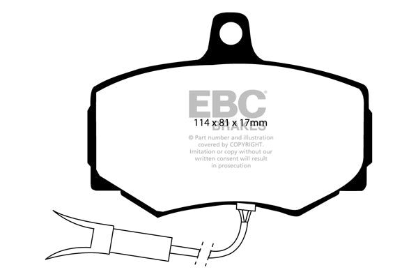 Pastiglie Freno EBC Redstuff DP3756/2C per Daimler Sovereign, Jaguar XJ6 e altre