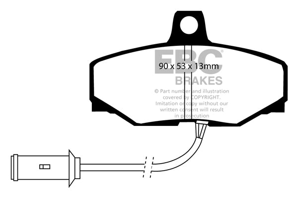 Pastiglie Freno EBC Redstuff DP3757C per Daimler Sovereign e Jaguar XJ6