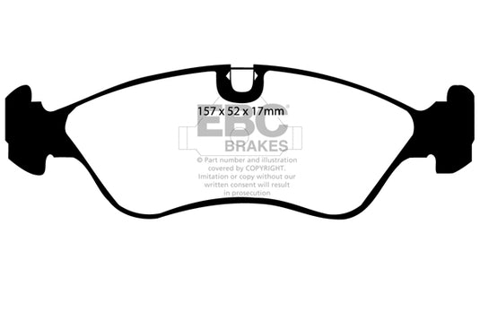 Pastiglie Freno EBC Yellowstuff DP4760R per Opel Vectra, Opel Astra (F) e altre
