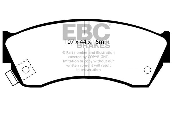 Pastiglie Freno EBC Ultimax DP762 per Suzuki Swift, Tata Indigo e altre
