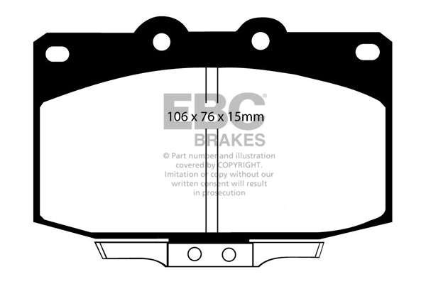 Pastiglie Freno EBC Greenstuff DP2763 per Mazda RX7