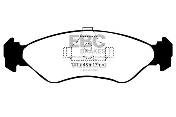 Pastiglie Freno EBC Ultimax DP769 per Ford Fiesta (Mk3) e Mazda Soho