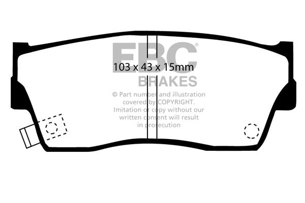Pastiglie Freno EBC Greenstuff DP6774 per Suzuki Vitara, Suzuki X-90 e altre