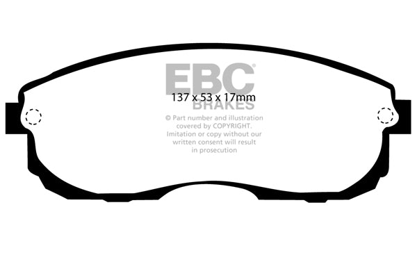 Pastiglie Freno EBC Redstuff DP3775C per Nissan Skyline (R32)