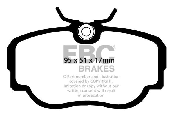 Pastiglie Freno EBC Redstuff DP3779C per BMW Serie 3 X (4WD) (E30)