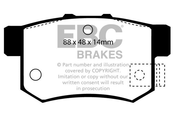Pastiglie Freno EBC Ultimax DP781 per Honda Accord, Rover 600 e altre