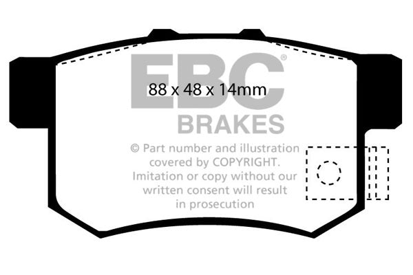 Pastiglie Freno EBC Ultimax DP781/2 per Honda Odyssey, Honda Accord e altre