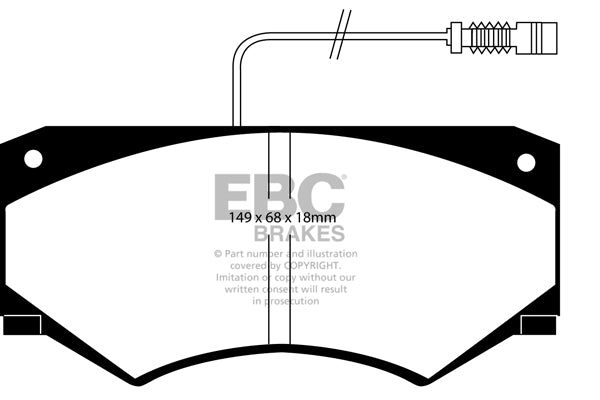 Pastiglie Freno EBC Ultimax DP786 per Mercedes-Benz G-Wagon (W463)