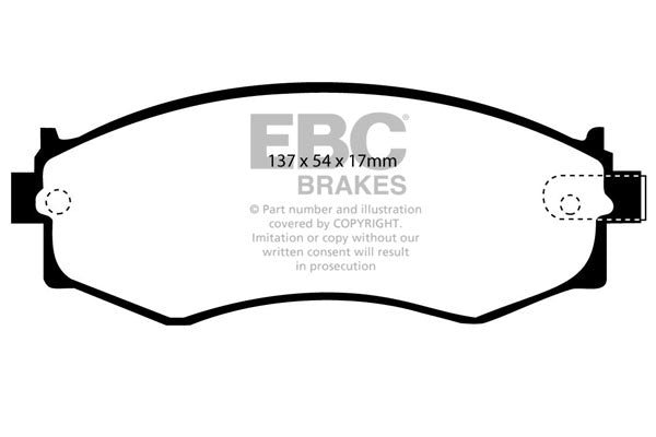 Pastiglie Freno EBC Greenstuff DP2792 per Hyundai Sonata, Nissan Primera e altre