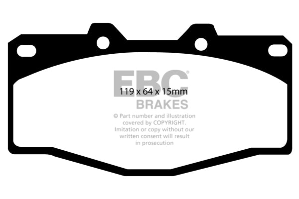 Pastiglie Freno EBC Ultimax DP797 per Toyota Hi-Lux