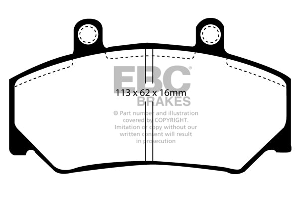 Pastiglie Freno EBC Greenstuff DP2800 per Volvo 740, Volvo 760 e altre