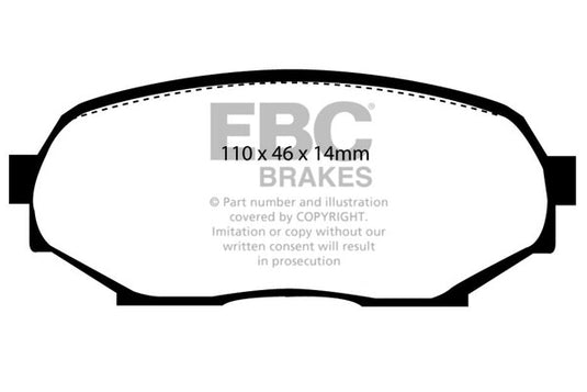 Pastiglie Freno EBC Yellowstuff DP4802R per Mazda MX5 (Mk1) (NA)