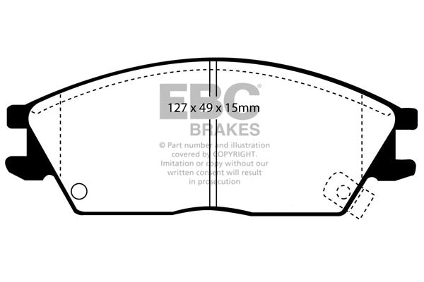 Pastiglie Freno EBC Ultimax DP803 per Hyundai Getz, Hyundai Accent e altre