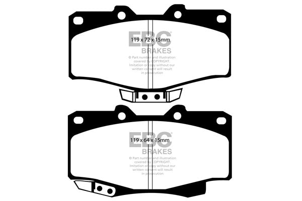 Pastiglie Freno EBC Ultimax DP807 per Toyota Landcruiser, Toyota Hilux Surf e altre