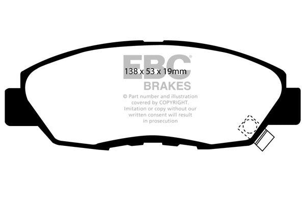 Pastiglie Freno EBC Greenstuff DP2812 per Honda Accord, Honda Accord Aerodeck e altre