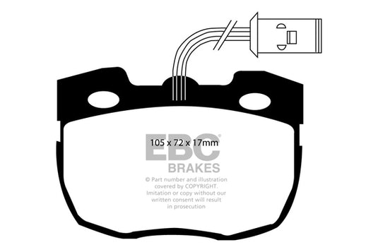 Pastiglie Freno EBC Yellowstuff DP4814R per Land Rover Discovery 1, Land Rover 90 e altre