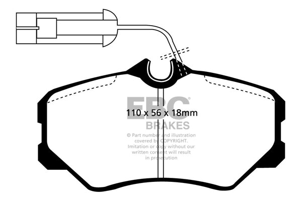 Pastiglie Freno EBC Ultimax DP820 per Fiat Croma e Lancia Thema