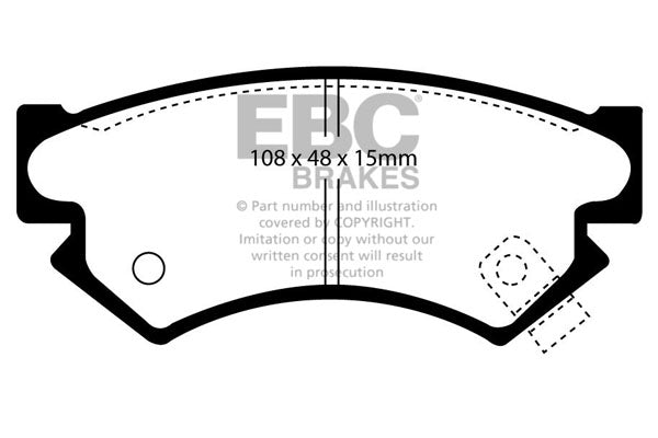 Pastiglie Freno EBC Ultimax DP822 per Subaru Justy