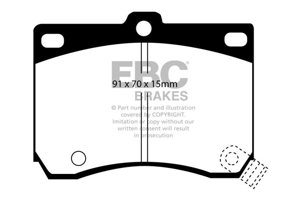 Pastiglie Freno EBC Greenstuff DP2824 per Mazda 323, Mazda AZ-3 e altre