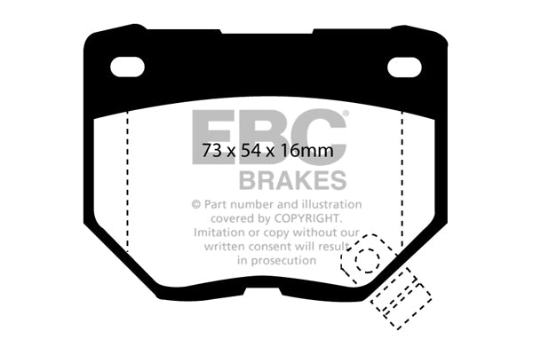 Pastiglie Freno EBC Yellowstuff DP4826R per Subaru Impreza, Nissan Skyline (R34) e altre
