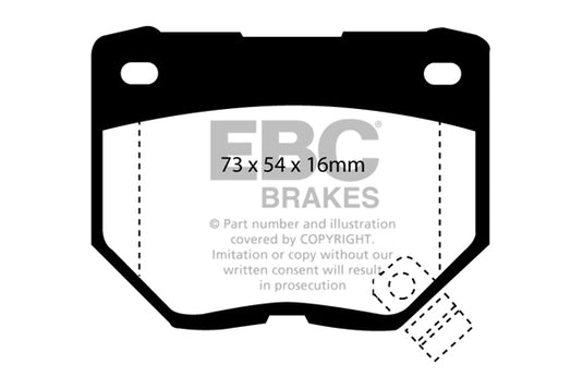 Pastiglie Freno EBC Yellowstuff DP4826R per Subaru Impreza, Nissan Skyline (R34) e altre