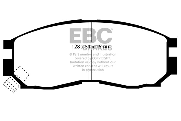 Pastiglie Freno EBC Redstuff DP3830C per Mitsubishi Galant e Mitsubishi Lancer Evo 1