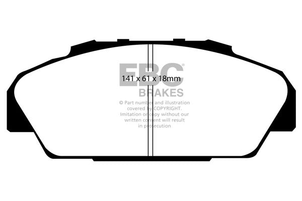 Pastiglie Freno EBC Ultimax DP831 per Honda Accord