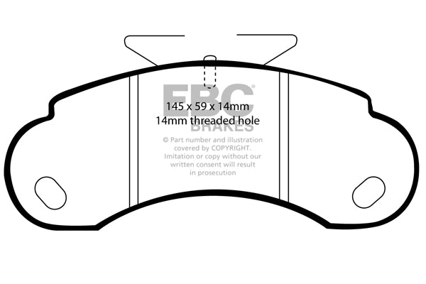 Pastiglie Freno EBC Ultimax DP832 per Mercedes-Benz G-Wagon (W463) e Mercedes-Benz MB100D