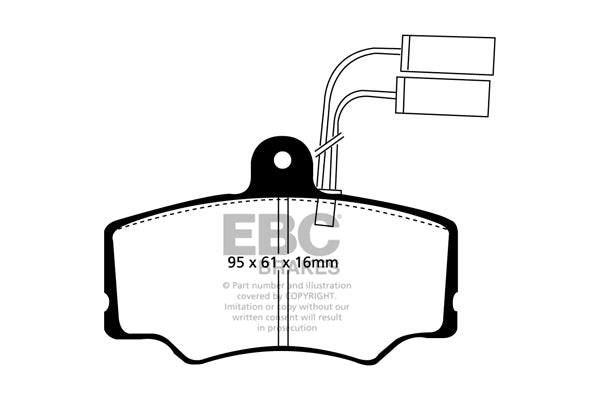 Pastiglie Freno EBC Ultimax DP835 per Alfa Romeo 33
