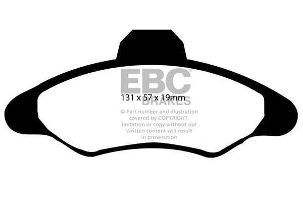 Pastiglie Freno EBC Ultimax DP837 per Ford Escort (Mk6), Ford Escort (Mk5) e altre