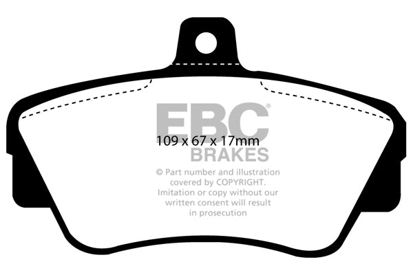 Pastiglie Freno EBC Ultimax DP838 per Volvo 440, Volvo 460 e altre