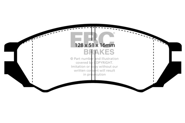 Pastiglie Freno EBC Redstuff DP3839C per Nissan Almera, Nissan Pulsar e altre