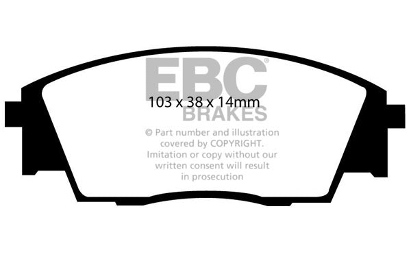 Pastiglie Freno EBC Ultimax DP840 per Subaru Mini Jumbo Van