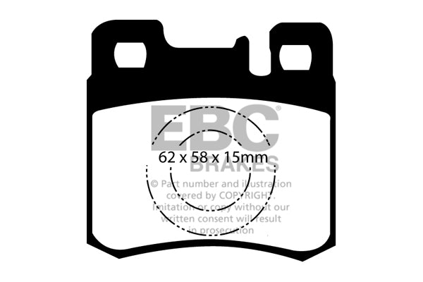Pastiglie Freno EBC Greenstuff DP2846 per Mercedes-Benz (W124), Mercedes-Benz Classe E (W124) e altre