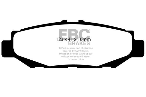 Pastiglie Freno EBC Redstuff DP3848C per Lexus GS300, Lexus LS400 e altre