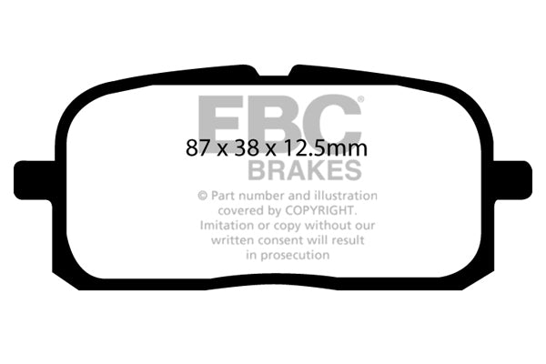 Pastiglie Freno EBC Ultimax DP852 per Toyota Starlet, Toyota Cynos e altre
