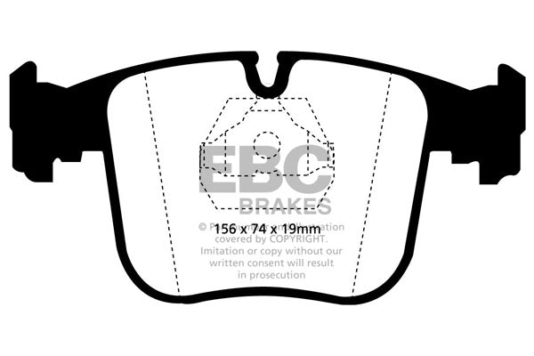 Pastiglie Freno EBC Redstuff DP3870C per BMW Serie 8 (E31) e Maserati Quattroporte (AM337)
