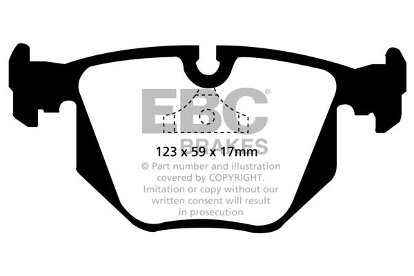 Pastiglie Freno EBC Yellowstuff DP4871R per BMW Serie 8 (E31), BMW Alpina B12 (E31) e altre