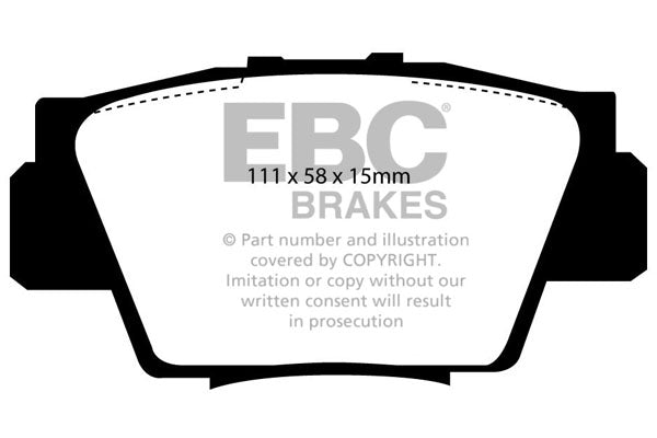 Pastiglie Freno EBC Yellowstuff DP4873R per Honda NSX