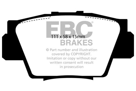 Pastiglie Freno EBC Yellowstuff DP4873R per Honda NSX