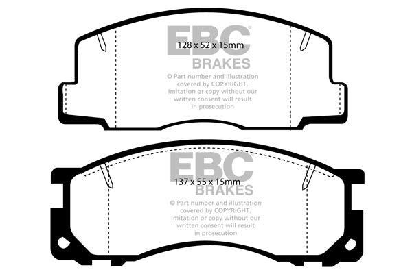Pastiglie Freno EBC Ultimax DP876 per Toyota Lucida, Toyota Estima e altre