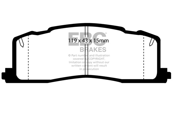 Pastiglie Freno EBC Ultimax DP878 per Toyota Lucida, Toyota Estima e altre