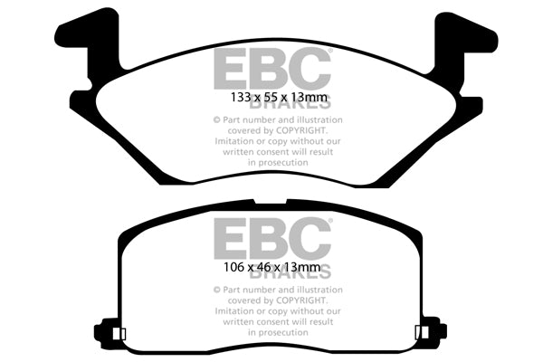 Pastiglie Freno EBC Ultimax DP879 per Toyota Starlet
