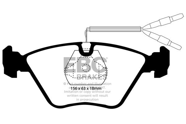 Pastiglie Freno EBC Ultimax DP881 per Citroen XM e Peugeot 605