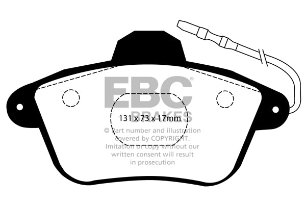 Pastiglie Freno EBC Ultimax DP882/2 per Peugeot 605