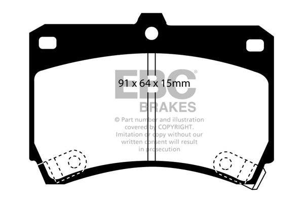 Pastiglie Freno EBC Ultimax DP884 per Mazda 323, Ford Meteor e altre