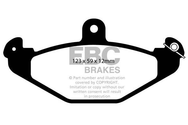 Pastiglie Freno EBC Orangestuff DP9885/2 per Lotus Elise, Lotus Exige e altre