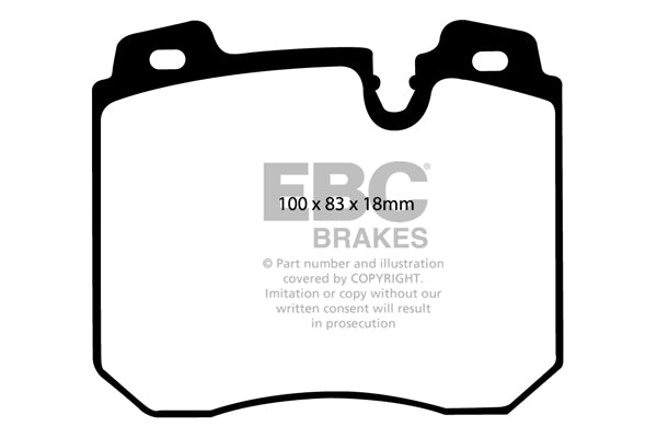 Pastiglie Freno EBC Yellowstuff DP4886R per BMW Serie 7 (E32), BMW Serie 8 (E31) e altre