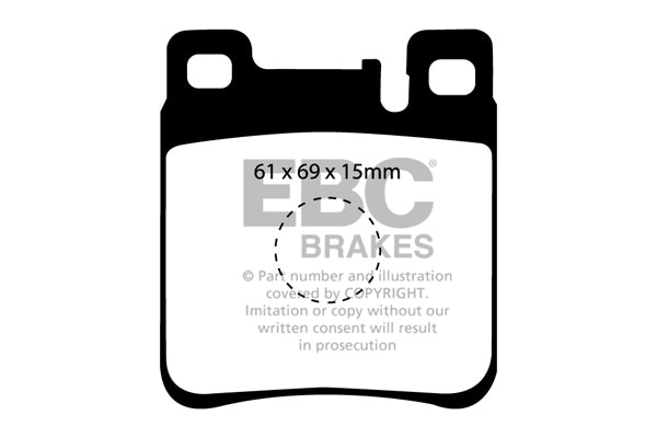 Pastiglie Freno EBC Redstuff DP3887C per Mercedes-Benz Classe E (T210), Mercedes-Benz Classe S (W140) e altre
